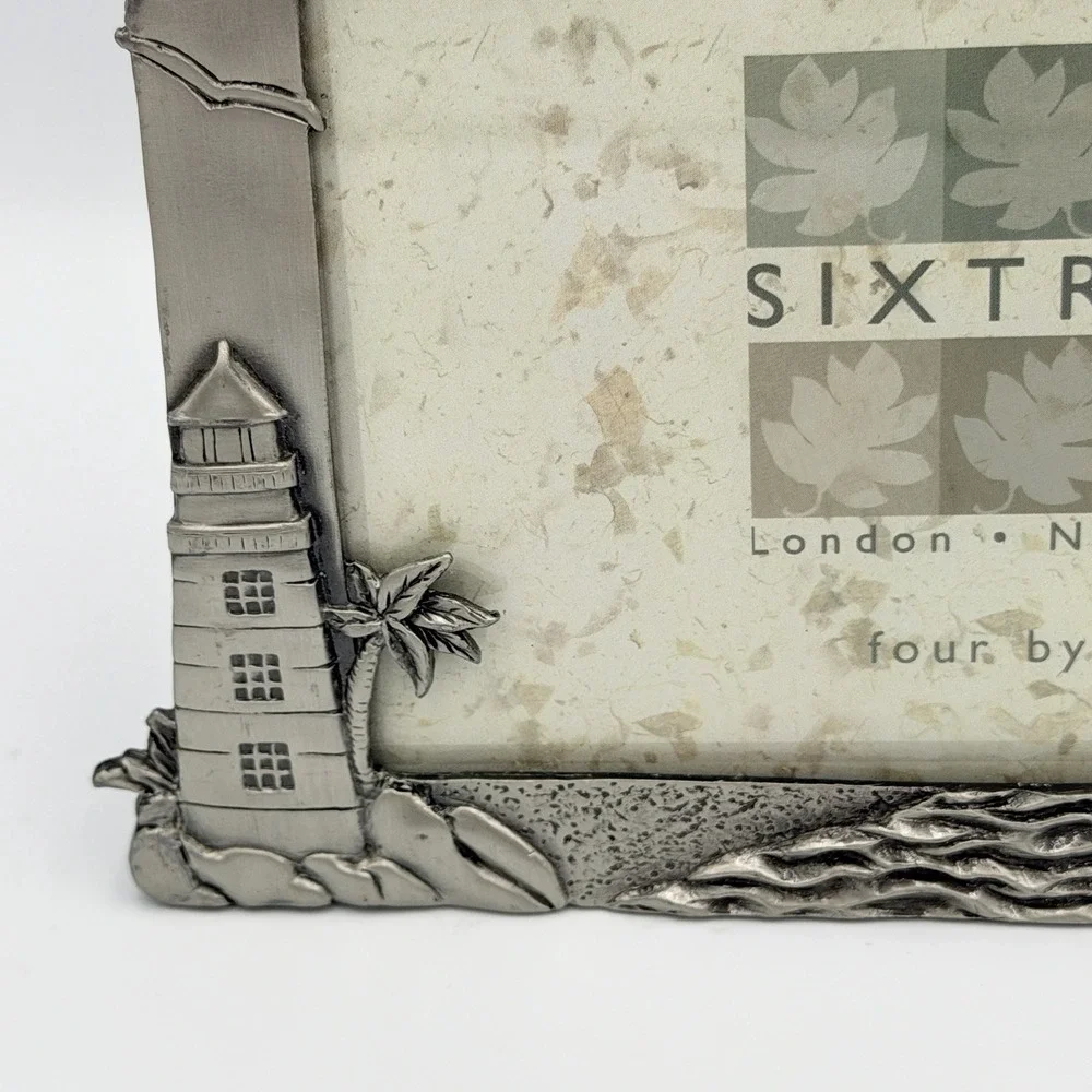 Sixtrees Lighthouse Sailboat 4x6 Photo Frame Nautical Coastal Beach